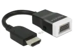 Delock 65587 HDMI-A pistik VGA (D-Sub 15) pesa adapter helifunktsiooniga, must/valge