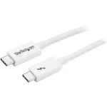 StarTech.com Thunderbolt 3 kaabel - 20 Gbit/s - 1 m - valge - &uuml;hildub Thunderbolt, USB ja DisplayPort seadmetega