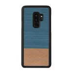 Nutitelefoni &uuml;mbris man and wood Samsung Galaxy S9 Plus jaoks &mdash; denim Must