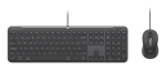 Juhtmega t&auml;issuuruses klaviatuur ja hiir Logitech 920-013349 &mdash; USB, QWERTY US International, grafiit, 1,8 m kaabel