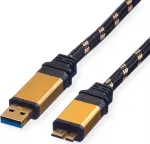 ROLINE Gold USB 3.0 kaabel, USB A - Micro B ST/ST 0,8m (11.02.8878)