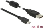USB-kaabel DeLOCK 5 m USB 2.0-A USB 2.0 Mini-B