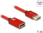 DeLOCK DisplayPorti pikenduskaabel 8K 60 Hz 1 m punane metall ilma riivita