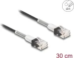 DeLOCK v&otilde;rgukaabel RJ45 0,3m Cat.6A UTP &otilde;huke Must