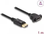DeLOCK DisplayPort 1.4 kaabel 8K 30 Hz isane emasele 1 m paneelikinnitus must
