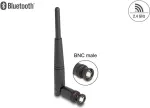 Delock 90737 WiFi 2,4 GHz antenn, BNC pistik, 2 dBi, 14,5 cm, ringsuunatud kallutatava liigendiga, must