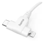 Hama 00201722 USB-kaabel USB 2.0 1,5 m USB C USB C/Lightning Valge