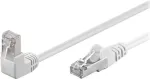 Wentronic Goobay CAT 5e paigalduskaabel 1x 90&deg; nurga all, F/UTP, valge, 10 m - CCA vase segu, 1x RJ45-pistik 90&deg; (8P8C) (94183)