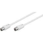 Wentronic Goobay antenni &uuml;henduskaabel, valge, 0,5 m &ndash; IEC/Coax-pistik IEC/koaksiaals&uuml;steem (50910)