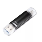 Hama Laeta Twin USB-m&auml;lupulk, USB 3.0, 128 GB, 40 MB/s, must
