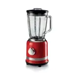 Ariete Moderna punane blender klaaskannuga, lauablender, 1,5 L, impulssfunktsioon, j&auml;&auml;purustus, 1000 W, punane