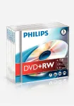 Philips DVD+RW DW4S4J05F/10 taaskirjutatavad kettad, 5 tk, 4,7 GB, 120 min, 4x