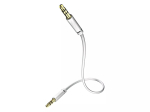 Audio kaabel inakustik 003101005 3,5 mm isane&ndash;isane, vask, kullatud kontaktid, magnetiliselt varjestatud, 0,5 m, valge