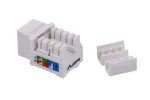 Keystone-moodul LANBERG KSU6-1090, Cat6 U/UTP lame, RJ-45 isane to LSA emane, AWG 22/26, 14.5&times;16.1 mm, valge