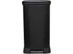 CURVER METALLIC WASTE BIN 50L WITH PEDAL /IML BLACK