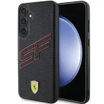 Ferrari FEHCS24SPINK S24 S921 Must k&otilde;va &uuml;mbris Big SF Perforated Samsung Galaxy S24 jaoks