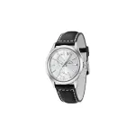 ZENO MAN 6662-7004Q-G3 &Scaron;veitsi kvartskell 42mm musta numbrilaual ja ehtsa nahast rihmaga