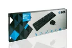 iBox OFFICE KIT II klaviatuur, hiir kaasas, USB, QWERTY, inglise, must