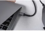 Forcell F-Energy Cafule USB-C to USB-C kaabel 2 m 240 W PD 5A QC 4.0 Punutud must