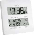 TFA Dostmann Time Line digitaalne lauakell valge ruudukujuline (60.4509.02)