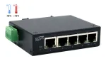 EXSYS 5-porti t&ouml;&ouml;stuslik Etherneti l&uuml;liti, 10/100 Mbps, DIN-liinile, -40&deg; kuni +75&deg;C EX-6200-T