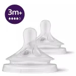 Philips Avent Natural Response lutid, kiire vool, 3 kuud+, 2 pakis, silikoon, l&auml;bipaistev