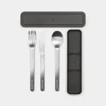 Brabantia Make & Take kaasaskantav s&ouml;&ouml;giriistade komplekt, tumehall