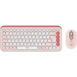 Logitech POP Icon Combo - klaviatuuri- ja hiirekomplekt - juhtmevaba - Bluetooth LE - QWERTY - US International - roosa, valkjas (920-013142)