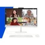 HP OmniStudio 27-cw0470ng 27 inch FHD k&otilde;ik-&uuml;hes arvuti - AMD Ryzen AI 7 445, 16GB RAM, 512GB SSD, Windows 11 Home (DE), valge