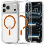 Spigen Ultra Hybrid MagSafe &uuml;mbris iPhone 17 Pro Max / 18 Pro Max jaoks, l&auml;bipaistev/oranž (ACS12122)