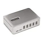 StarTech.com 7-pordine USB-C jaotur &ndash; 5x USB-A + 2x USB-C &ndash; isetoitega, 65 W toiteplokk &ndash; USB 3.1 10 Gbps &ndash; laua-/s&uuml;learvuti USB-jaotur 3 jala pikkuse USB-IF sertifikaadiga lukustuva kaabliga &ndash; USB-C jaotur