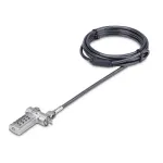 StarTech.com UNIVCS-LAPTOP-LOCK universaalne s&uuml;learvuti kaabellukk, 2 m, seeriaviisiline koodlukk, Noble Wedge/Nano/K-Slot, must/h&otilde;bedane, TAA