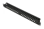 Extralink EX.9700 1U 19" kaablikorraldaja metallkaanega, must