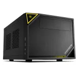 PC-korpus Sharkoon SHARK ZONE C10 Mini-ITX Must, Kollane