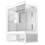 XPG Invader X Mini Midi Tower arvutikorpus, ATX/Micro-ATX/Mini-ITX, klaaspaneelid, 5 x 120 mm ARGB ventilaatorit, USB-C, ilma toiteplokita, valge