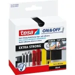 Tesa Hook&Loop teip 1m x 50mm on&off eriti tugev must 55229