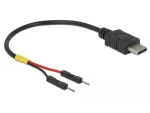 Delock 85418 USB-C toitekaabel kahe &uuml;ksiku tihvtpistikuga, 0,1 m