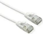 ROLINE DataCenter - patch-kaabel - RJ-45 (M) kuni RJ-45 (M) - 15 cm - 3.6 mm - U/FTP - CAT 6a - halogeenivaba, valatud, takerdumiskindel, keerutatud, 10 Gigabit Ethernet - valge, RAL 9003 (21.15