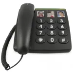 Doro PhoneEasy 331ph juhtmega telefon, must