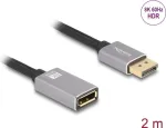 DeLOCK DisplayPorti pikenduskaabel 8K 60 Hz 2 m hall metall ilma riivita