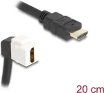DeLOCK Keystone Module kaabel HDMI isane emasele 90&deg; nurga all 8K 60 Hz 20 cm must