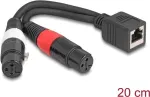 DeLOCK 88178 helikaabel 0,2 m RJ-45 2 x XLR (3-kontaktiline) Must