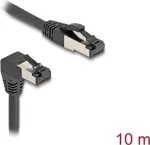 V&otilde;rgukaabel DeLOCK RJ45 Cat.8.1 90&deg; allasuunatud nurga / sirge 10 m must