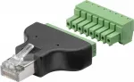 Goobay 76736 kaabelliidese/soo adapteri klemmiplokk 8-kontaktiline RJ-45 must (76736)