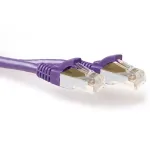 ACT lilla 0,50 meetri pikkune SFTP CAT6A paigalduskaabel, haakesaabastega RJ45 pistikutega