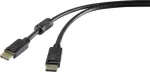 Renkforce 1409674 DisplayPort kaabel, DisplayPort pistik &ndash; DisplayPort pistik, 0,5 m, must