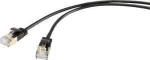 Renkforce RF-4538184 RJ45 v&otilde;rgukaabel, &uuml;henduskaabel CAT 8.1 F/FTP 25,00 cm must &uuml;li&otilde;huke, kullatud pistikkontaktid 1 tk (RF-4538184)
