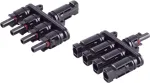 shiverpeaks &reg;-PV4 T-adapteri komplekt, 4/1, IP68, 1,5 kV, must (BS02-21014)