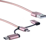 USB-kaabel ShiverPeaks BS14-50074 1m USB A USB C/Micro-USB B/Lightning