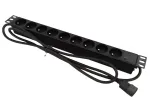 Pikendusjuhe Alantec PZ09U 1,8 m 9 vahelduvvoolupistikupesa Siseruumidesse Must